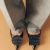 Escarpins à bride arrière Duelo talons bobines ronds et carrés