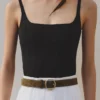 La ceinture Salon Ceinture à boucle carrée et cercle superposés La ceinture Salon Ceinture à boucle carrée et cercle superposés