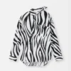 La chemise Cuadro Chemise asymétrique imprimé Zebra Arty