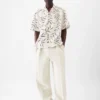 La chemise Fonccio Chemise bowling imprimé feuillage