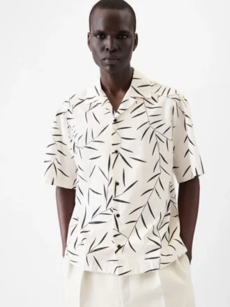 La chemise Fonccio Chemise bowling imprimé feuillage
