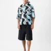 La chemise à manches courtes Pablo Chemise asymétrique imprimé Zebra Arty
