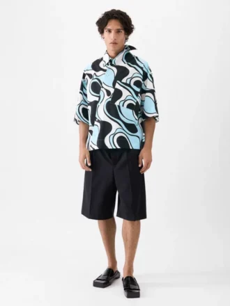 La chemise à manches courtes Pablo Chemise asymétrique imprimé Zebra Arty