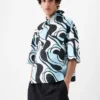 La chemise à manches courtes Pablo Chemise asymétrique imprimé Zebra Arty