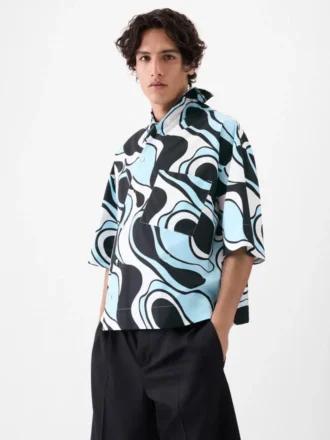 La chemise à manches courtes Pablo Chemise asymétrique imprimé Zebra Arty