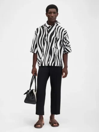 La chemise à manches courtes Pablo Chemise asymétrique imprimée Wavy Psyche
