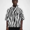 La chemise à manches courtes Pablo Chemise asymétrique imprimée Wavy Psyche