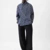La chemise à manches longues Cuadro Chemise asymétrique à rayures Business