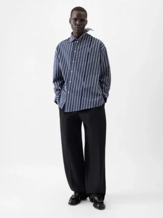 La chemise à manches longues Cuadro Chemise asymétrique à rayures Business