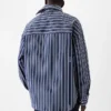 La chemise à manches longues Cuadro Chemise asymétrique à rayures Business