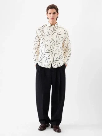 La chemise à manches longues Simon Chemise imprimée feuillage
