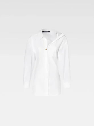 La mini-robe chemise Mini-robe chemise asymétrique