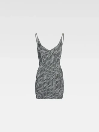 La mini-robe en maille Zebra Mini-robe en jacquard Zebra