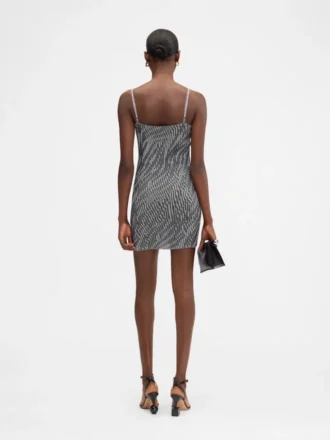 La mini-robe en maille Zebra Mini-robe en jacquard Zebra
