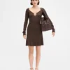La mini-robe Pralù Mini-robe à manches longues et volants La mini-robe Pralù Mini-robe à manches longues et volants