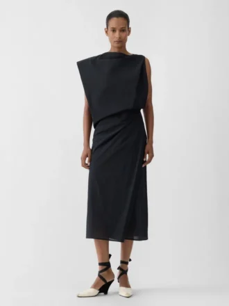 La robe Drap Robe colonne asymétrique