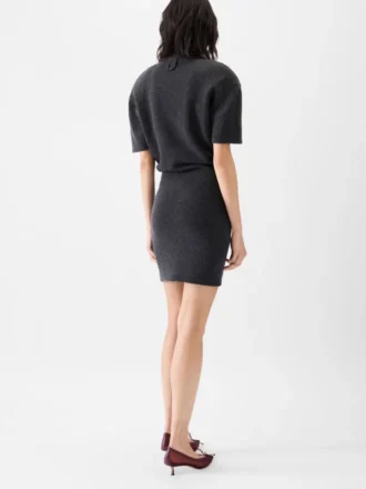 La robe en maille Castagna Robe en maille à manches courtes
