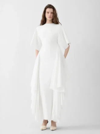 La robe en maille Mistral Robe drapée à manches courtes