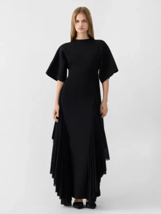 La robe en maille Mistral Robe drapée à manches courtes