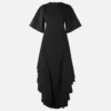 La robe en maille Mistral Robe drapée à manches courtes La robe en maille Mistral Robe drapée à manches courtes