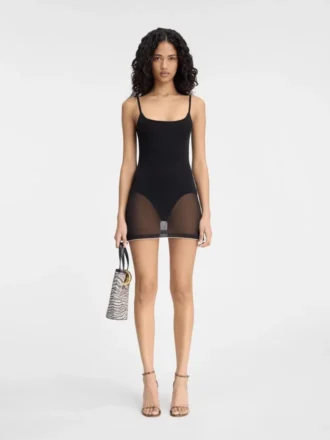 La robe en maille Roupao Mini-robe transparente
