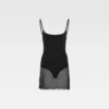La robe en maille Roupao Mini-robe transparente La robe en maille Roupao Mini-robe transparente