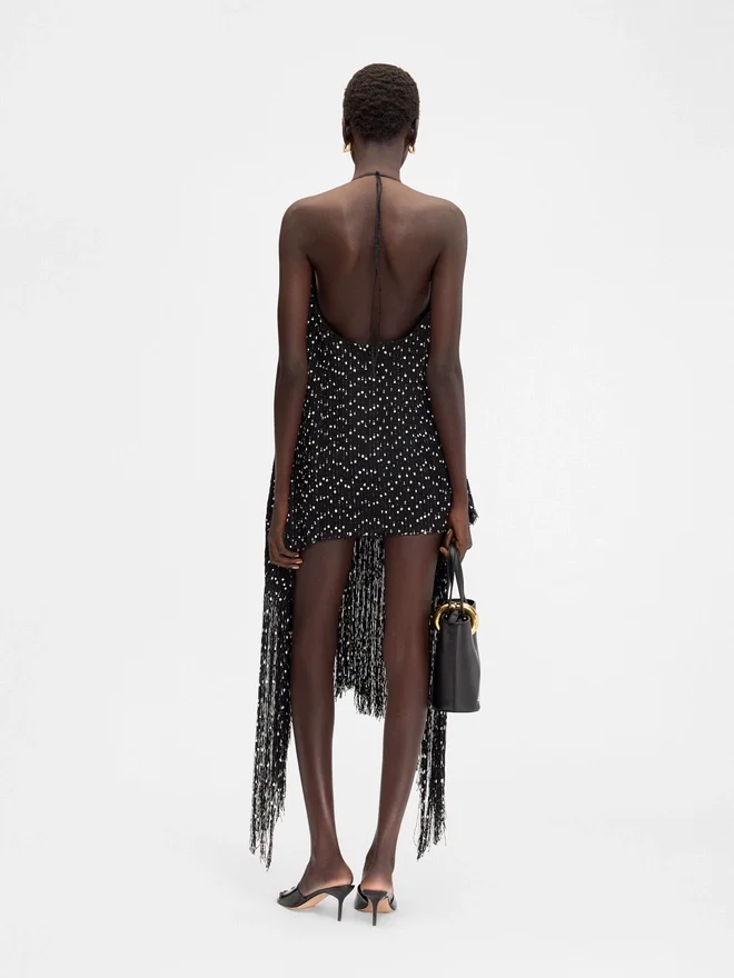 La robe Riviera Robe dos nu à franges La robe Riviera Robe dos nu à franges