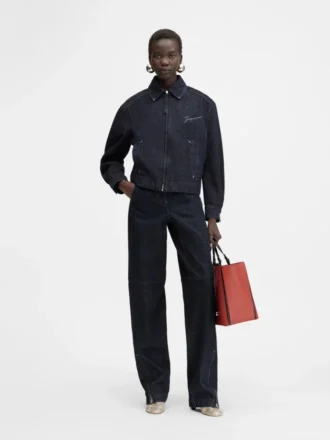 La veste en denim Canevas de-Nîmes Veste en denim zippée