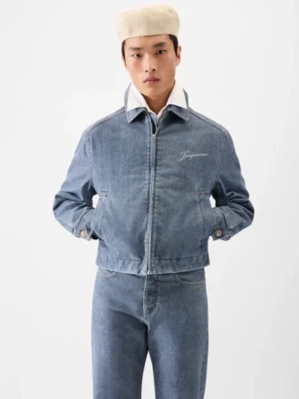 La veste en denim Canevas de-Nîmes Veste en denim zippée