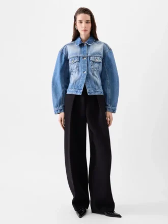 La veste en denim de-Nîmes Veste en denim cintrée