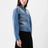La veste en denim de-Nîmes Veste en denim cintrée La veste en denim de-Nîmes Veste en denim cintrée