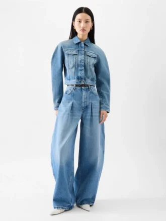 La veste en denim Ovalo de Nîmes Veste en denim courbée