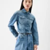 La veste en denim Ovalo de Nîmes Veste en denim courbée