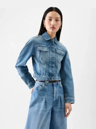 La veste en denim Ovalo de Nîmes Veste en denim courbée