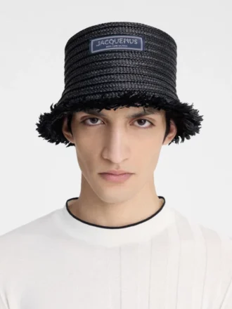 Le bob Bacino Chapeau en raphia effiloché Le bob Bacino Chapeau en raphia effiloché