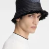 Le bob Bacino Chapeau en raphia effiloché Le bob Bacino Chapeau en raphia effiloché