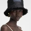 Le bob Bacino Chapeau en raphia effiloché Le bob Bacino Chapeau en raphia effiloché