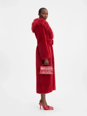 Le manteau long Pilou Manteau long en peau lainée