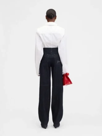 Le pantalon cargo en denim de-Nîmes Jean cargo courbé
