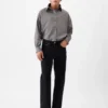 Le pantalon droit en denim de-Nîmes Jean à coupe droite
