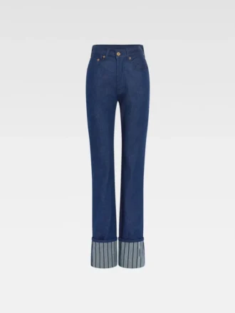 Le pantalon droit en denim de-Nîmes Jean à coupe droite Le pantalon droit en denim de-Nîmes Jean à coupe droite