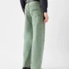 Le pantalon droit en denim de-Nîmes Jean à coupe droite