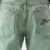 Le pantalon droit en denim de-Nîmes Jean à coupe droite