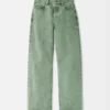 Le pantalon droit en denim de-Nîmes Jean à coupe droite