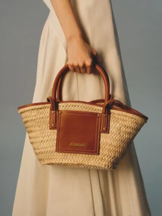 Le petit panier Soli Sac panier de plage en raphia