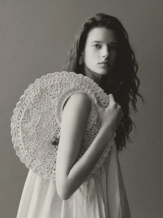 Le petit sac rond Spiaggia Petit sac rond en dentelle
