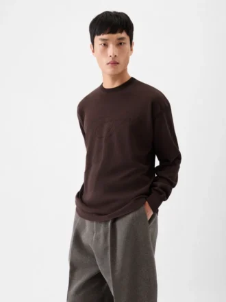Le pull à manches longues Lino Pull signature en jacquard