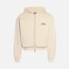 Le sweat à capuche zippé Gros Grain Sweat à capuche zippé avec logo Grosgrain