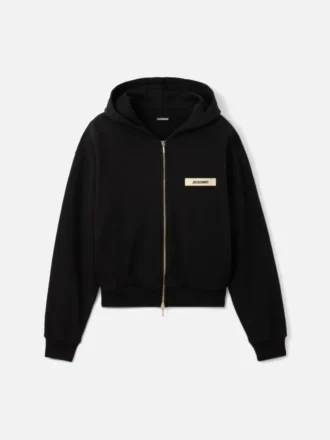 Le sweat à capuche zippé Gros Grain Sweat à capuche zippé avec logo Grosgrain