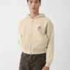 Le sweat à capuche zippé Gros Grain Sweat à capuche zippé avec logo Grosgrain
